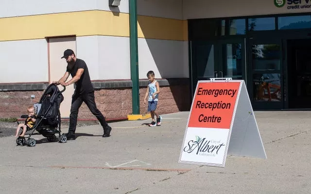Evacuation centre sign