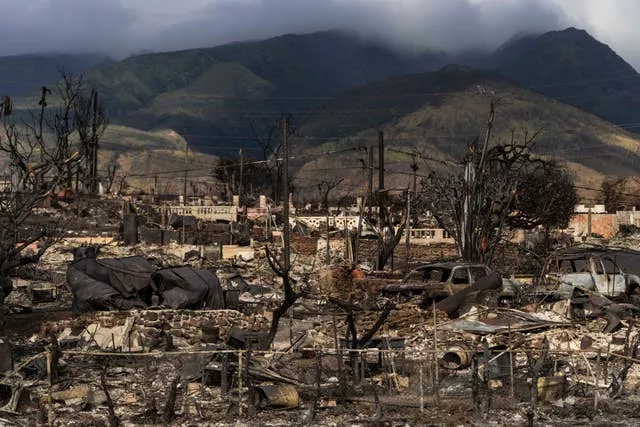 Rescaldo dos incêndios florestais em Lahaina