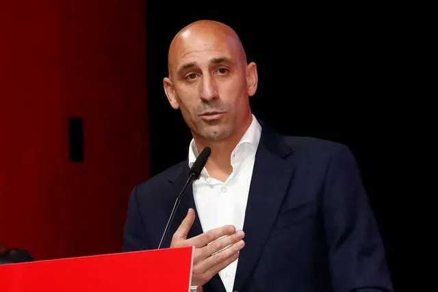Rubiales addressing the RFEF general assembly on Friday