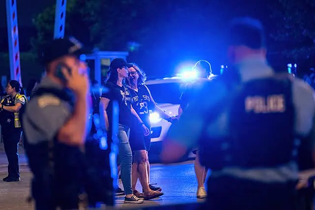 Police outside the stadium