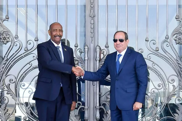 Egyptian leader meets Sudanese general