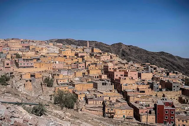 A view of Moulay Brahim village, near the epicentre of an earthquake, outside Marrakech, Morocco