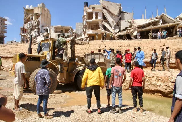 People look for survivors in Derna, Libya