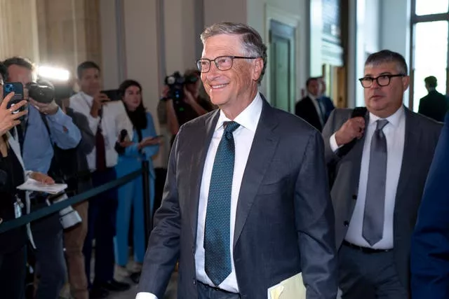 Microsoft founder Bill Gates arrives on Capitol Hill as Senate Majority Leader Chuck Schumer, D, N.Y., convenes a closed-door gathering of leading tech CEOs to discuss the priorities and risks of artificial intelligence and how it should be regulated, in Washington 