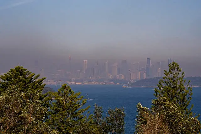 A thick blanket of smoke hangs over parts of Sydney