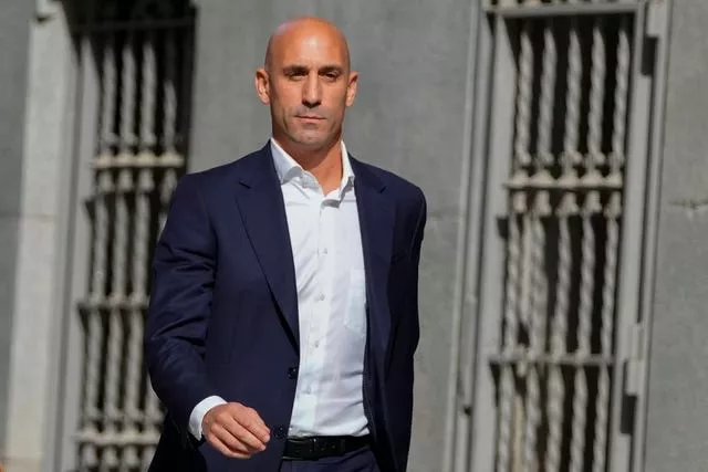 Rubiales arrives at the National Court in Madrid, Spain, on Friday