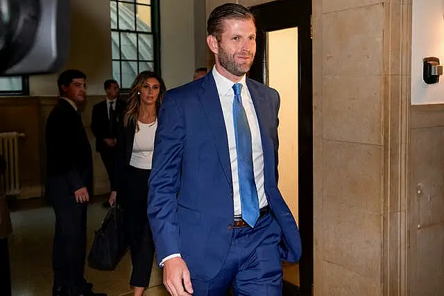 One of Donald Trump's sons Eric arrives at New York Supreme Court