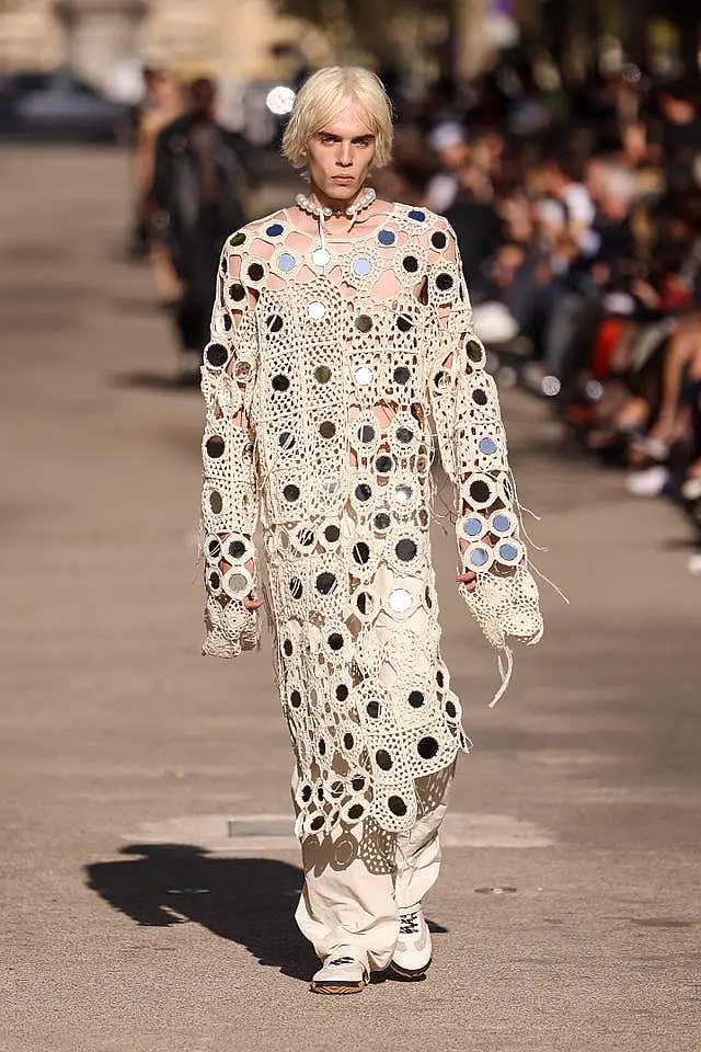 A model wears a creation for the Stella McCartney Spring/Summer 2024 womenswear fashion collection