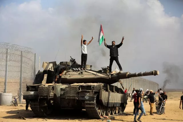 Destroyed Israeli tank