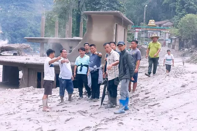 Inundações em Sikkim na Índia