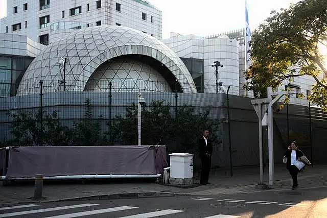 Patrols outside the embassy