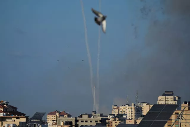 Rockets fired towards Israel from the Gaza Strip on Tuesday 