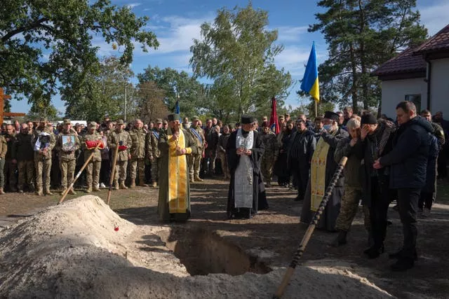 Ukrainian soldier's funeral