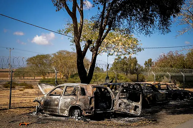 Burned out car