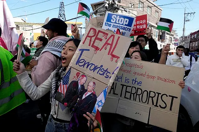 Pro-Palestinian protesters