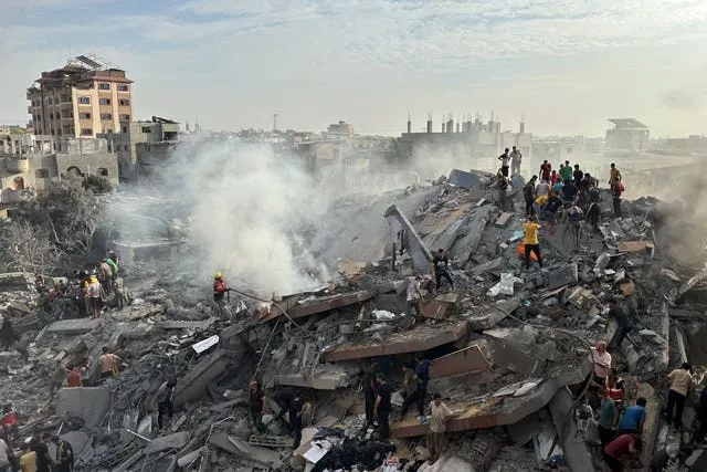 Bomb site in Gaza
