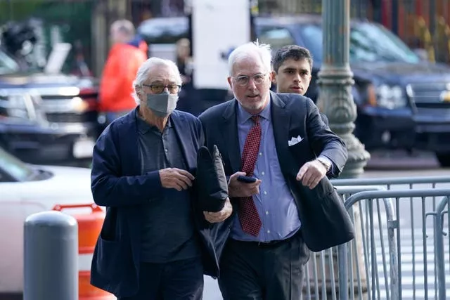 Robert De Niro arriving in court in New York last week