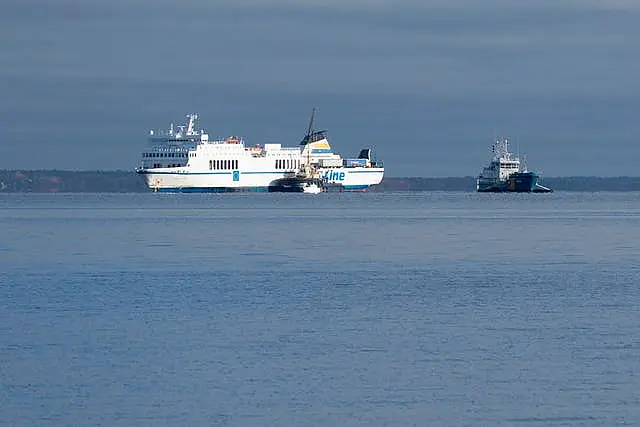 The passenger ship Marco Polo is pulled in Djupekas, Sweden