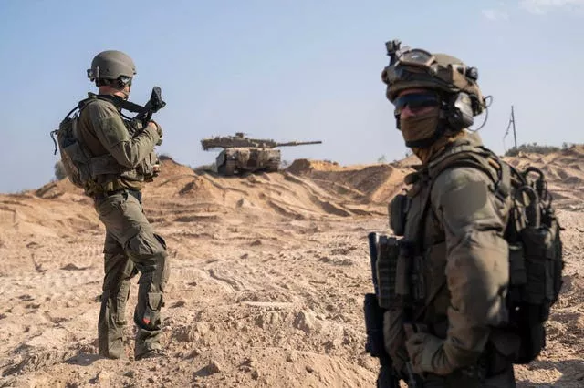 Israeli troops on ground operations inside the Gaza Strip