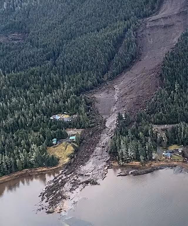 The scene near Wrangell, Alaska