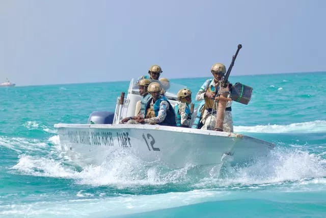 Somalia maritime police patrol in the Gulf of Aden
