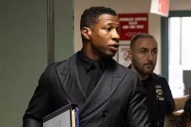 Actor Jonathan Majors at court on December 4 