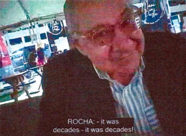 Manuel Rocha during a meeting with an FBI undercover employee 