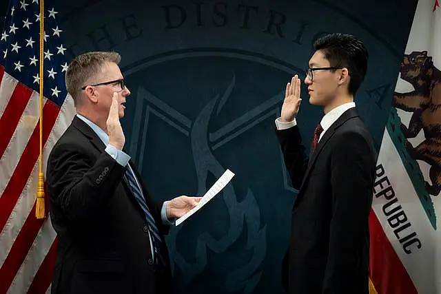 Peter Park is sworn in