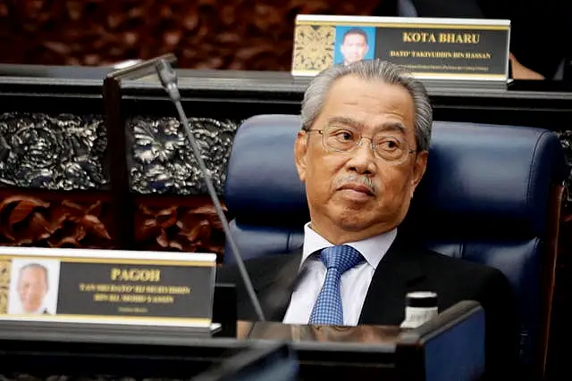 Muhyiddin Yassin when he was prime minister in 2020