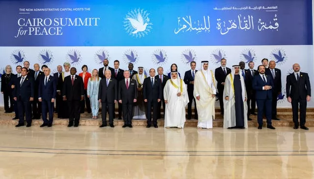 Leaders at the peace summit