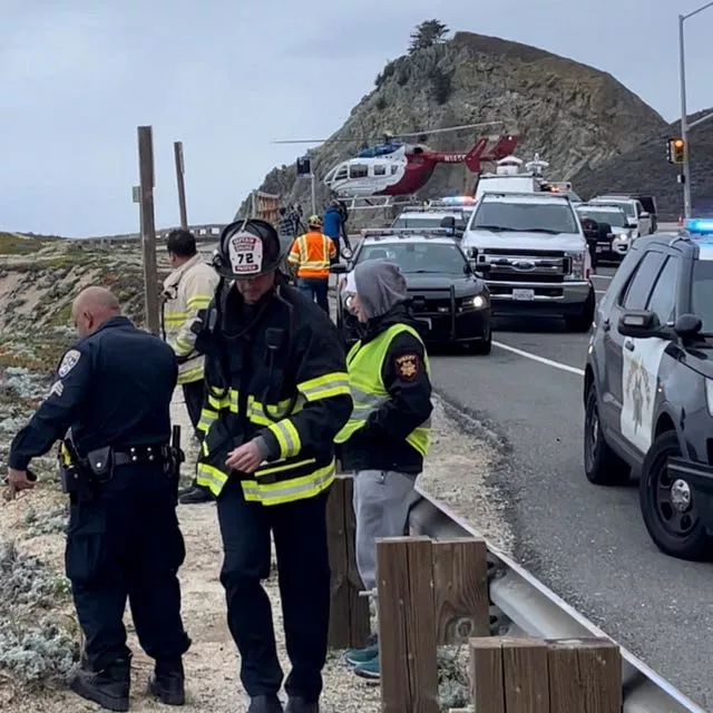 California Car Off Cliff