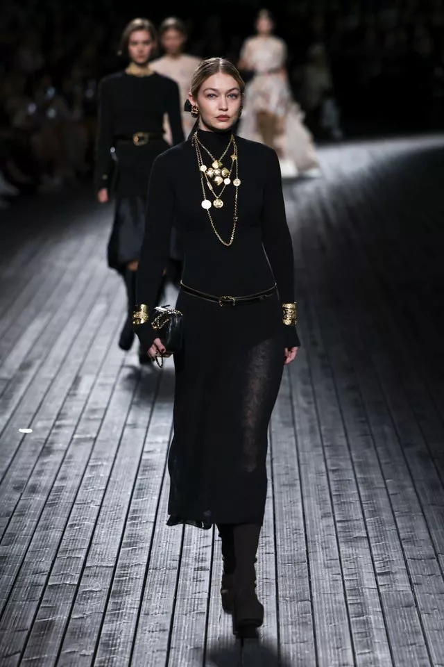 Gigi Hadid on the Chanel runway show