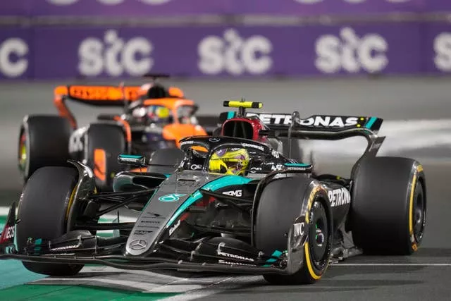 Lewis Hamilton's Mercedes during the Saudi Arabian Grand Prix