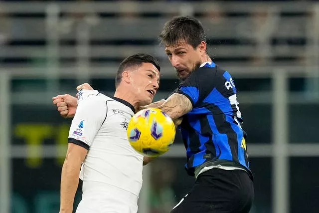 Acerbi played for Inter in the 1-1 draw with Napoli on Sunday