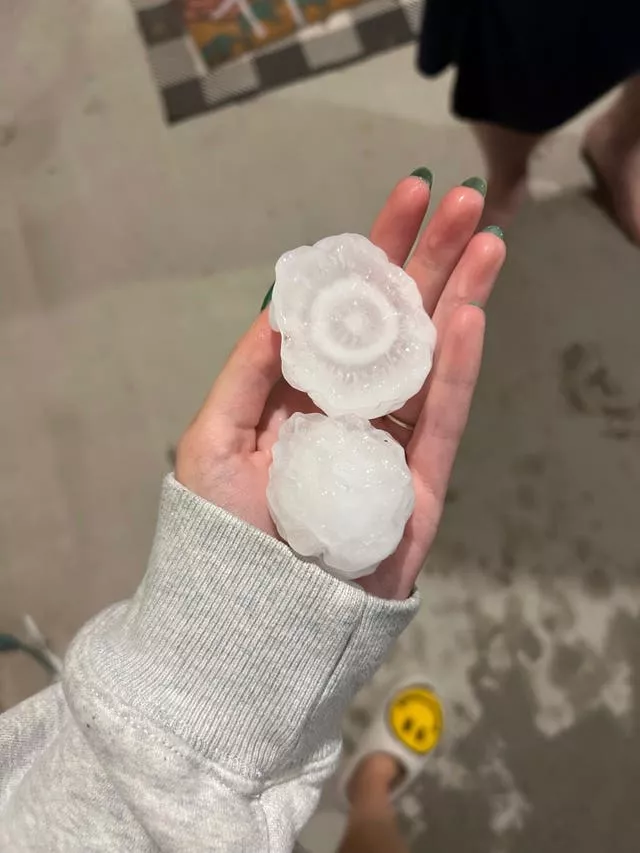 A massive chunk of hail 