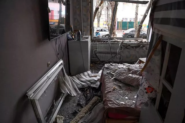 Um apartamento destruído