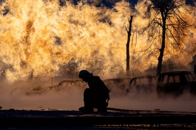 Gas blast in Ukraine