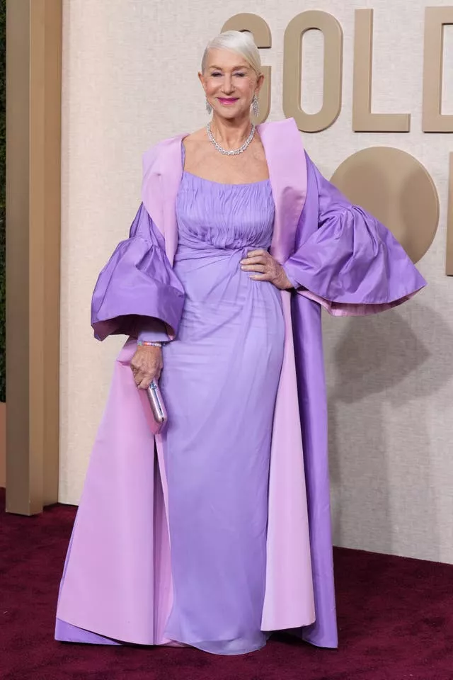 Helen Mirren arrives at the 81st Golden Globe Awards 