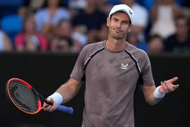 Andy Murray looks frustrated