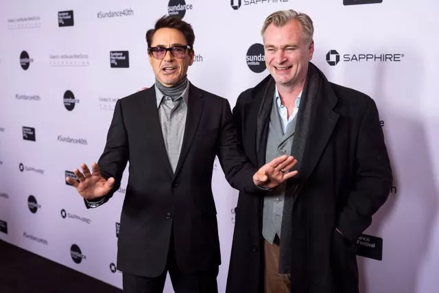 Robert John Downey Jr, à esquerda, e Christopher Nolan