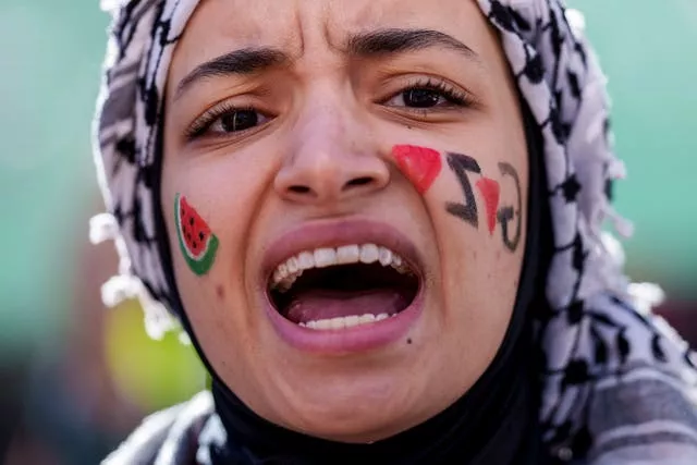 Manifestante pró-Palestina