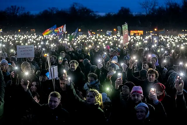 People protest in Berlin