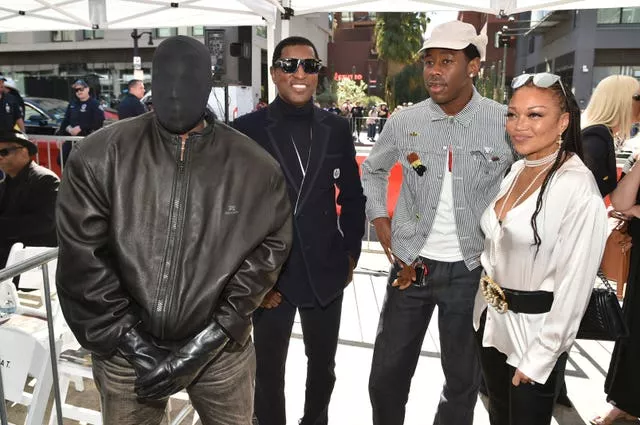 Kanye West confronts 'reporter' before Charlie Wilson's Walk of