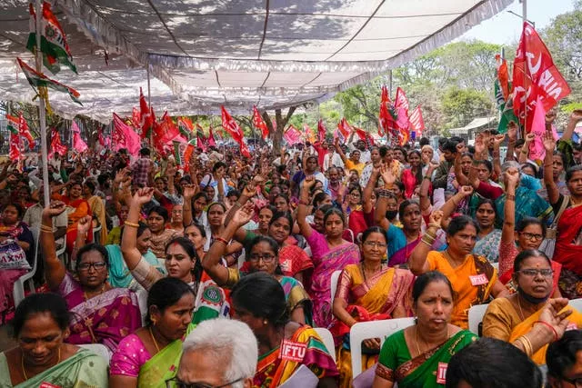 Protesto de agricultores na Índia