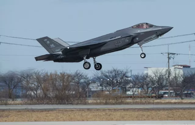 An F-35A fighter jet of the United States takes off from the US Osan Air Base in Pyeongtaek, South Korea