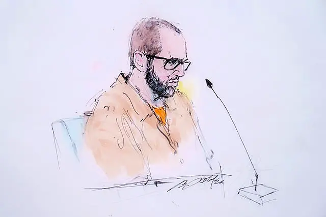 Court sketch of Alexander Smirnov 