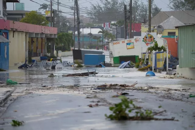 Hurricane Beryl floods a street in Hastings, Barbados
