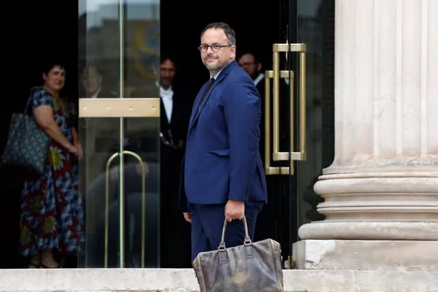 Aurelien Rousseau, of the leftist coalition New Popular Front, arrives at the National Assembly