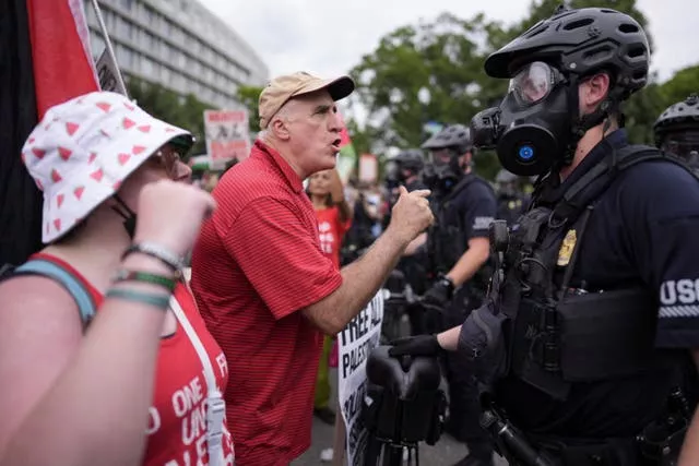 Police and protesters