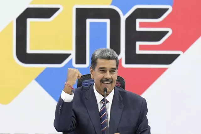 Venezuelan President Nicolas Maduro attends a ceremony at the National Electoral Council that certifies him as the winner of the presidential election 